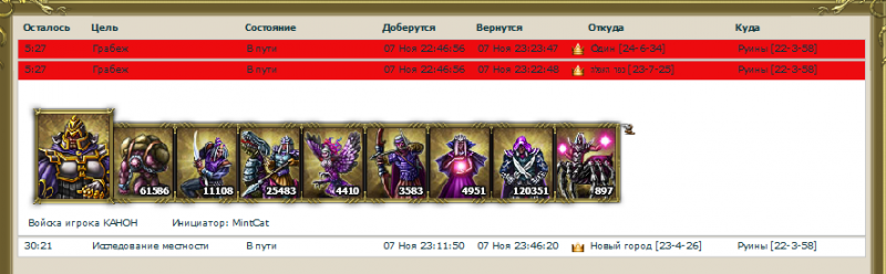 Поход на 7* армии KAHOH